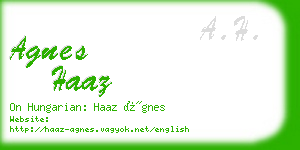 agnes haaz business card